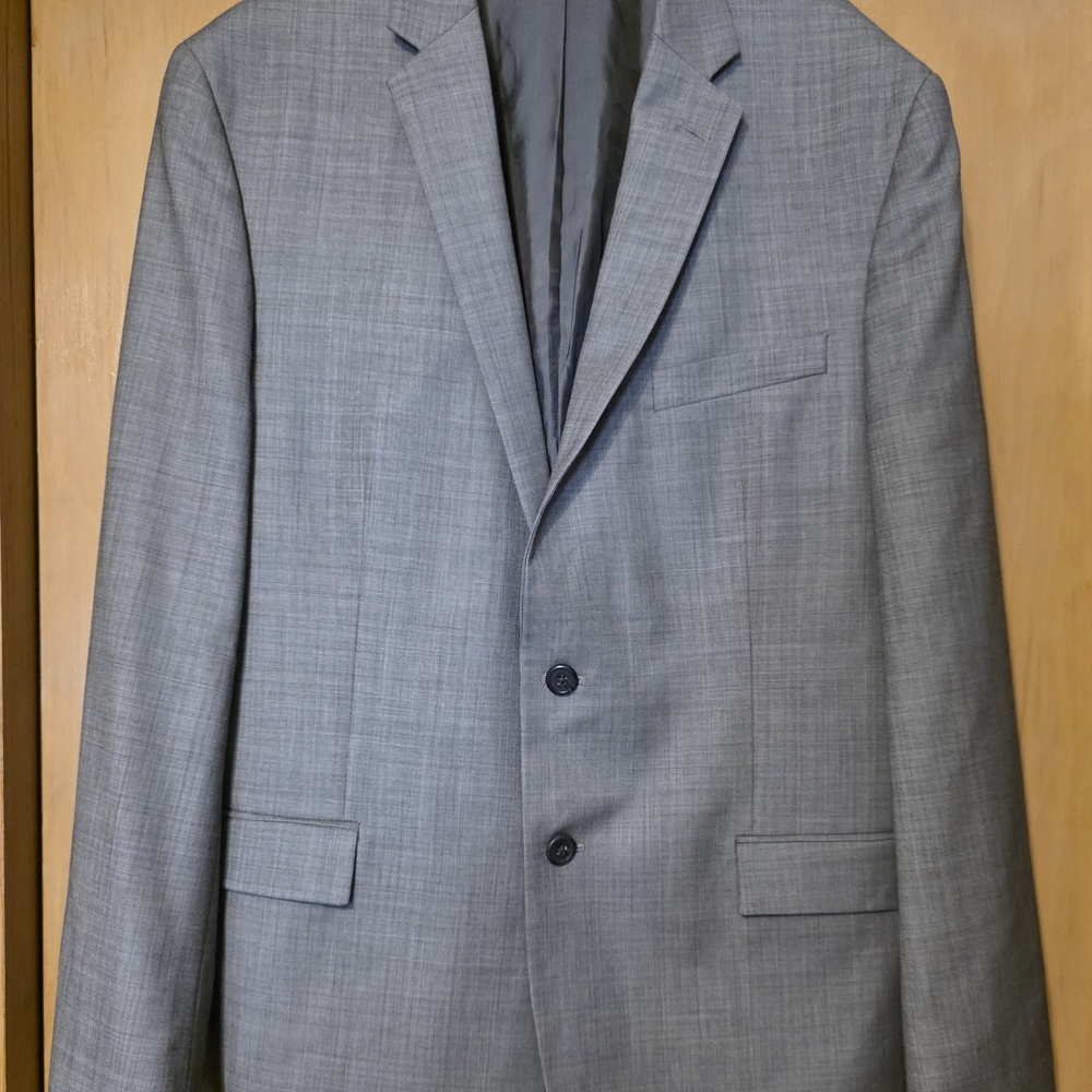 Egara Blazer Mens 44 Reg Slim Fit Two Button Suit Jacket Sport Coat Dress Office